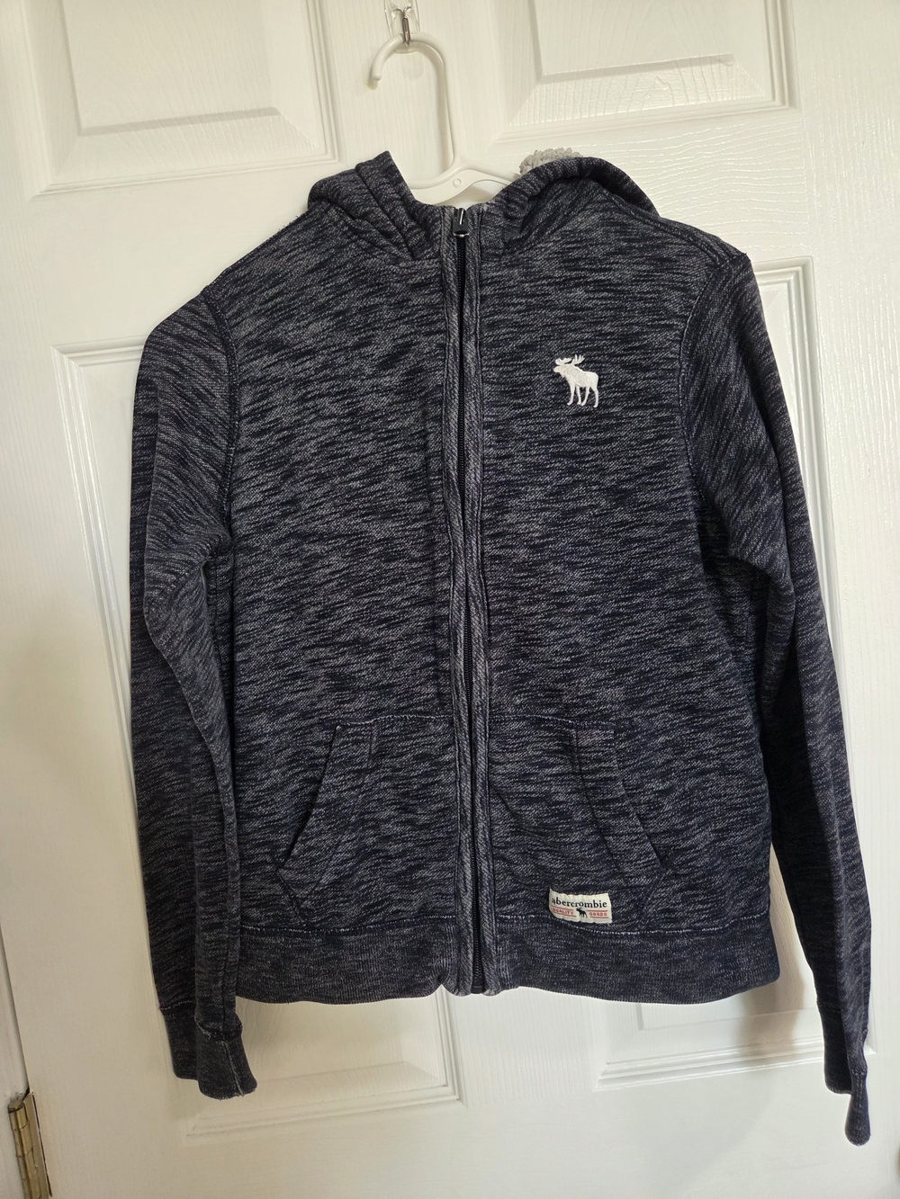Abercrombie & Fitch Dark Navy Heather Zip Hoodie